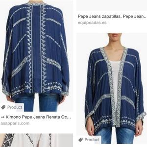 Pepe Jeans embroidered Kimono